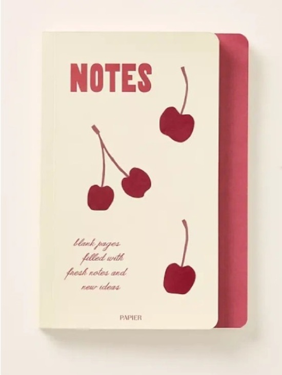 Papier Other - Papier x Anthropologie Harlequin Stepped Journal Cherries Cherry NEW